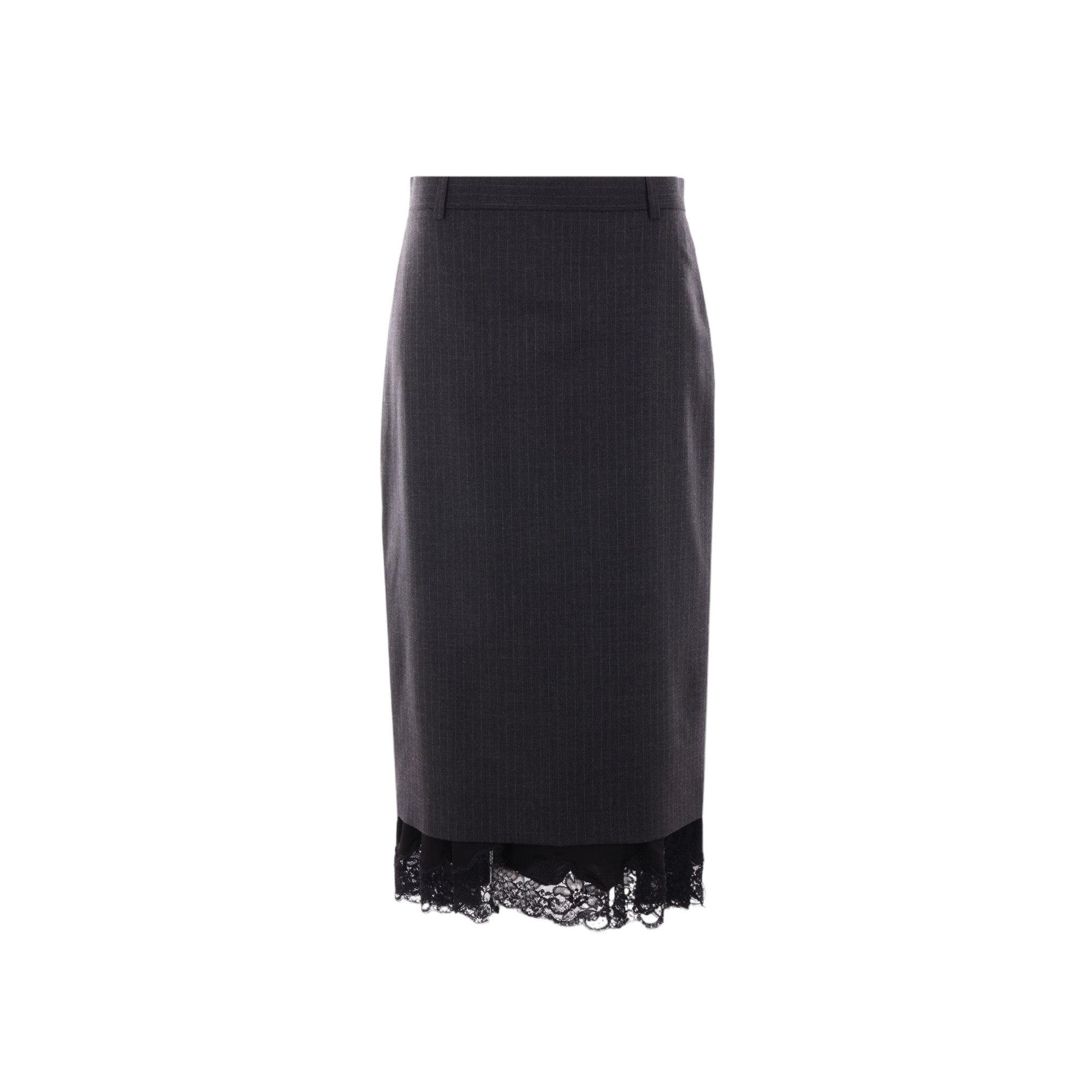 Pinstriped Wool Lingerie Skirt-BALENCIAGA-JOHN JULIA