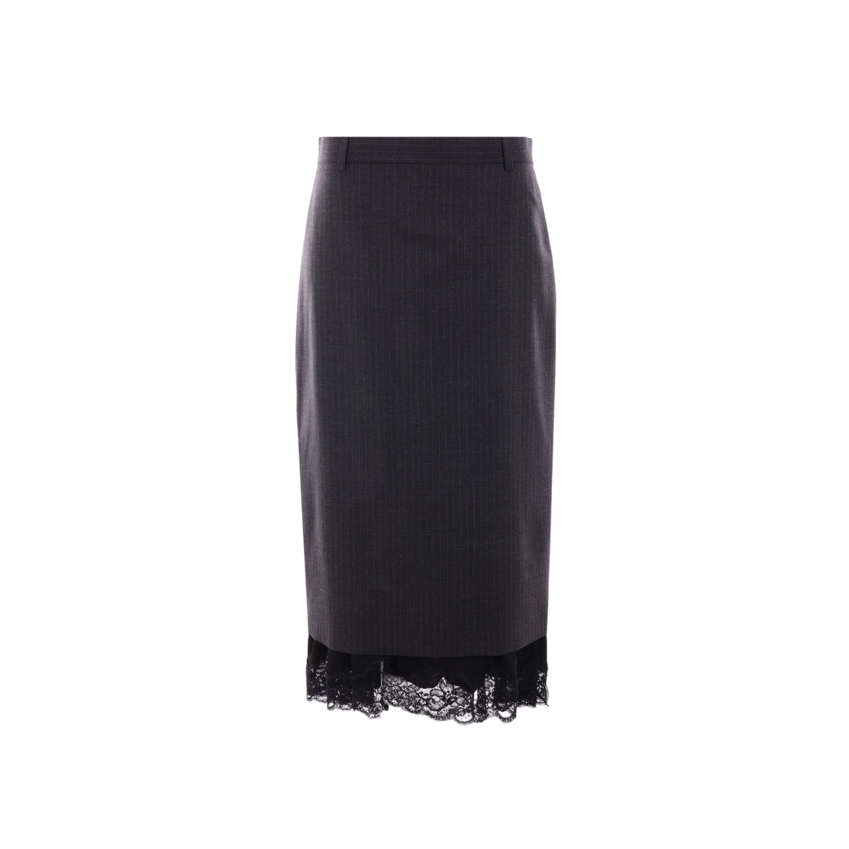 Pinstriped Wool Lingerie Skirt-BALENCIAGA-JOHN JULIA