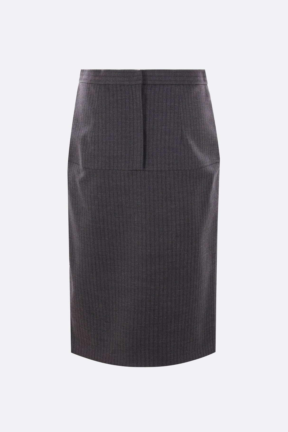 Pinstriped Wool Pencil Skirt-FENDI-JOHN JULIA