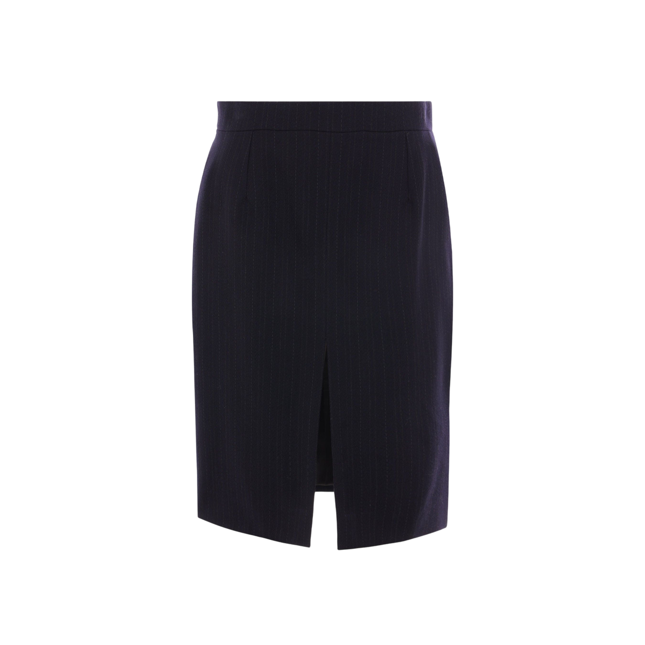 Pinstriped Wool Skirt-SAINT LAURENT-JOHN JULIA