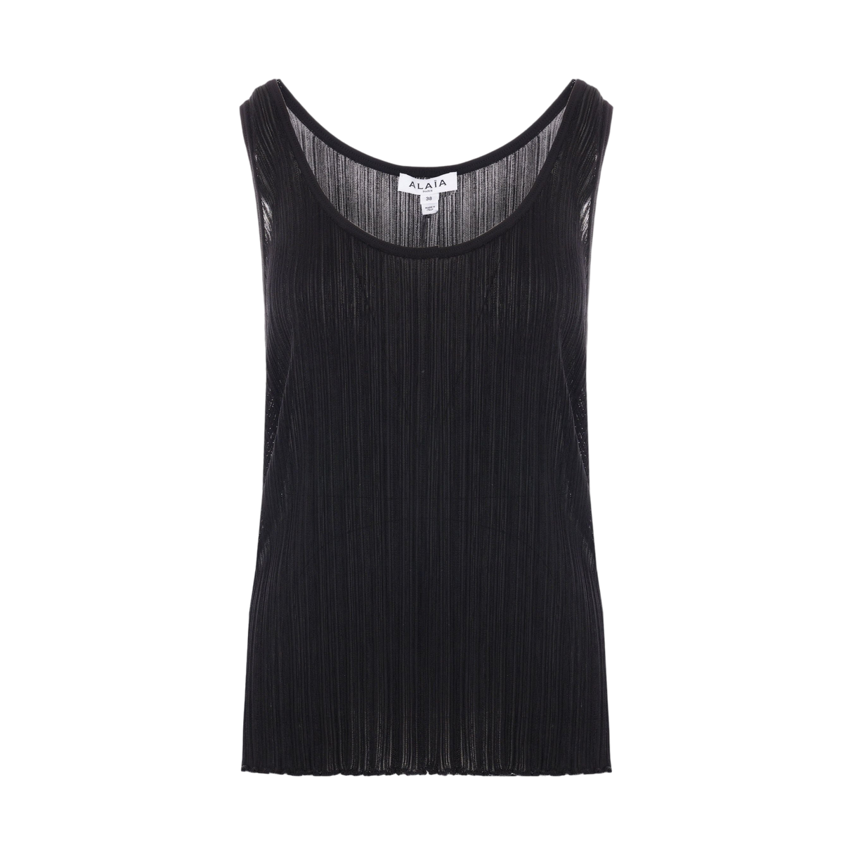 Pleated Knit Tank Top-ALAÏA-JOHN JULIA