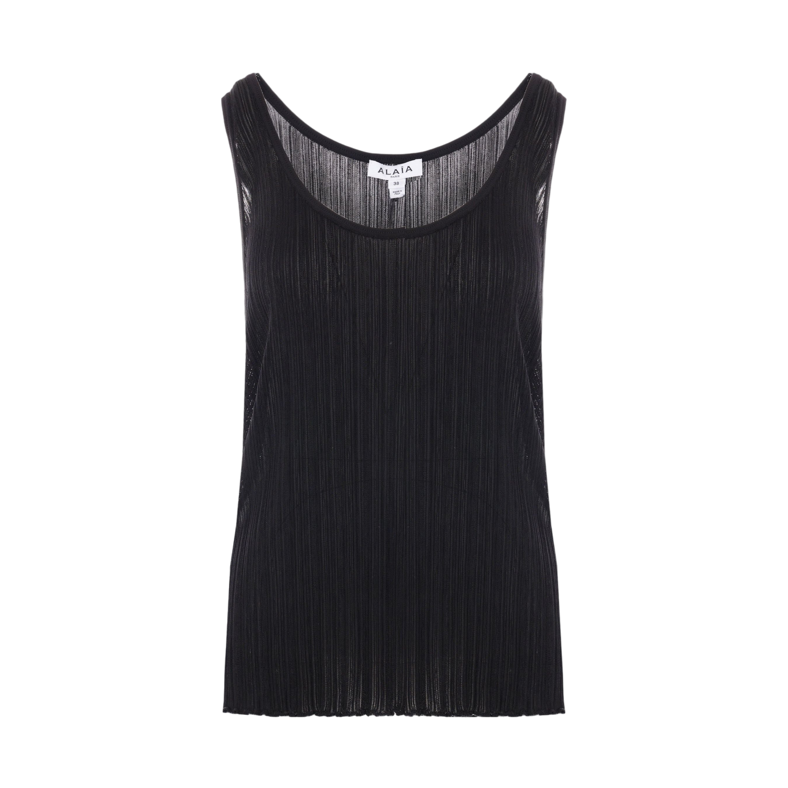 Pleated Knit Tank Top-ALAÏA-JOHN JULIA