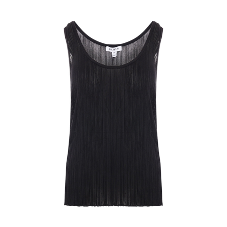 Pleated Knit Tank Top-ALAÏA-JOHN JULIA