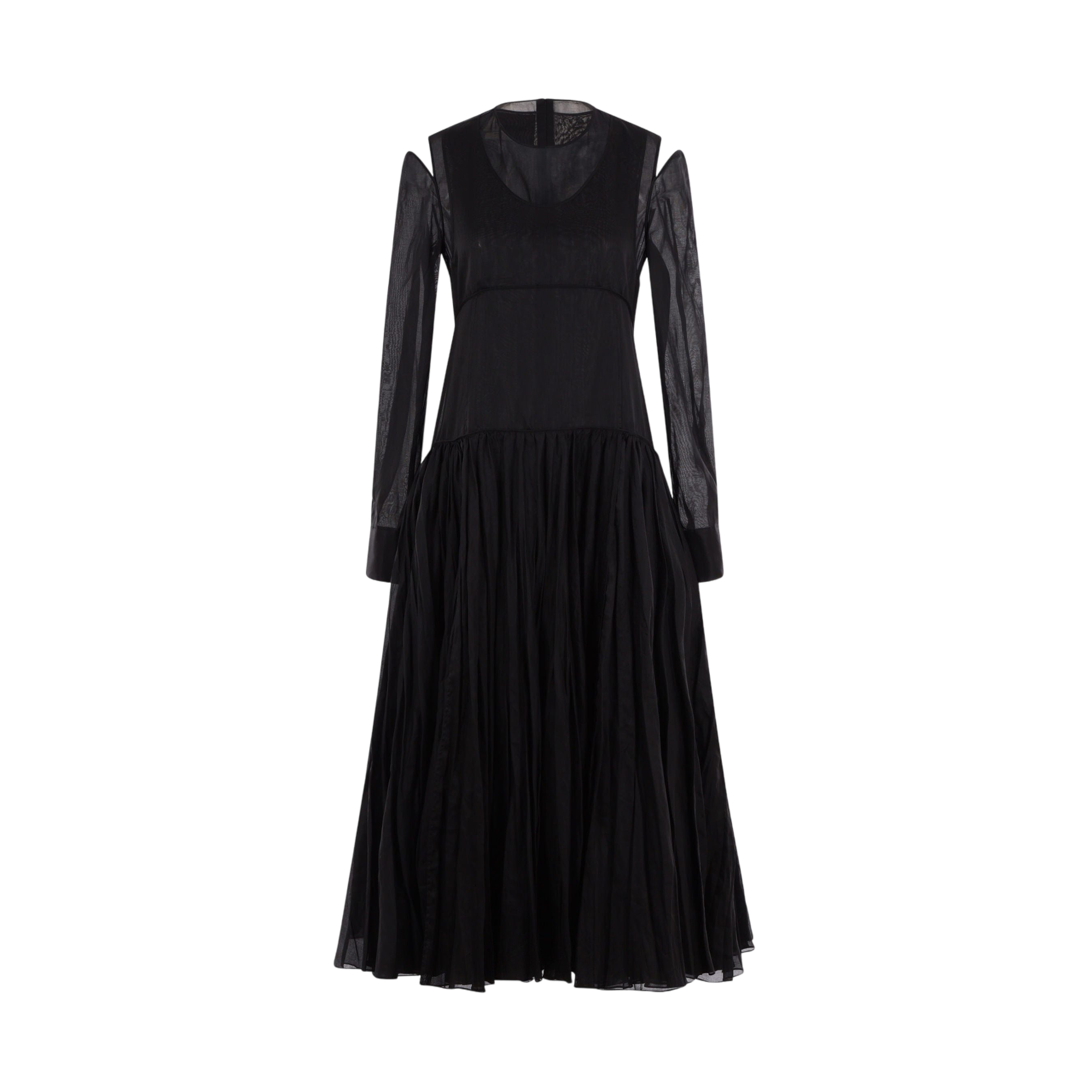 Pleated Muslin Dress-JIL SANDER-JOHN JULIA