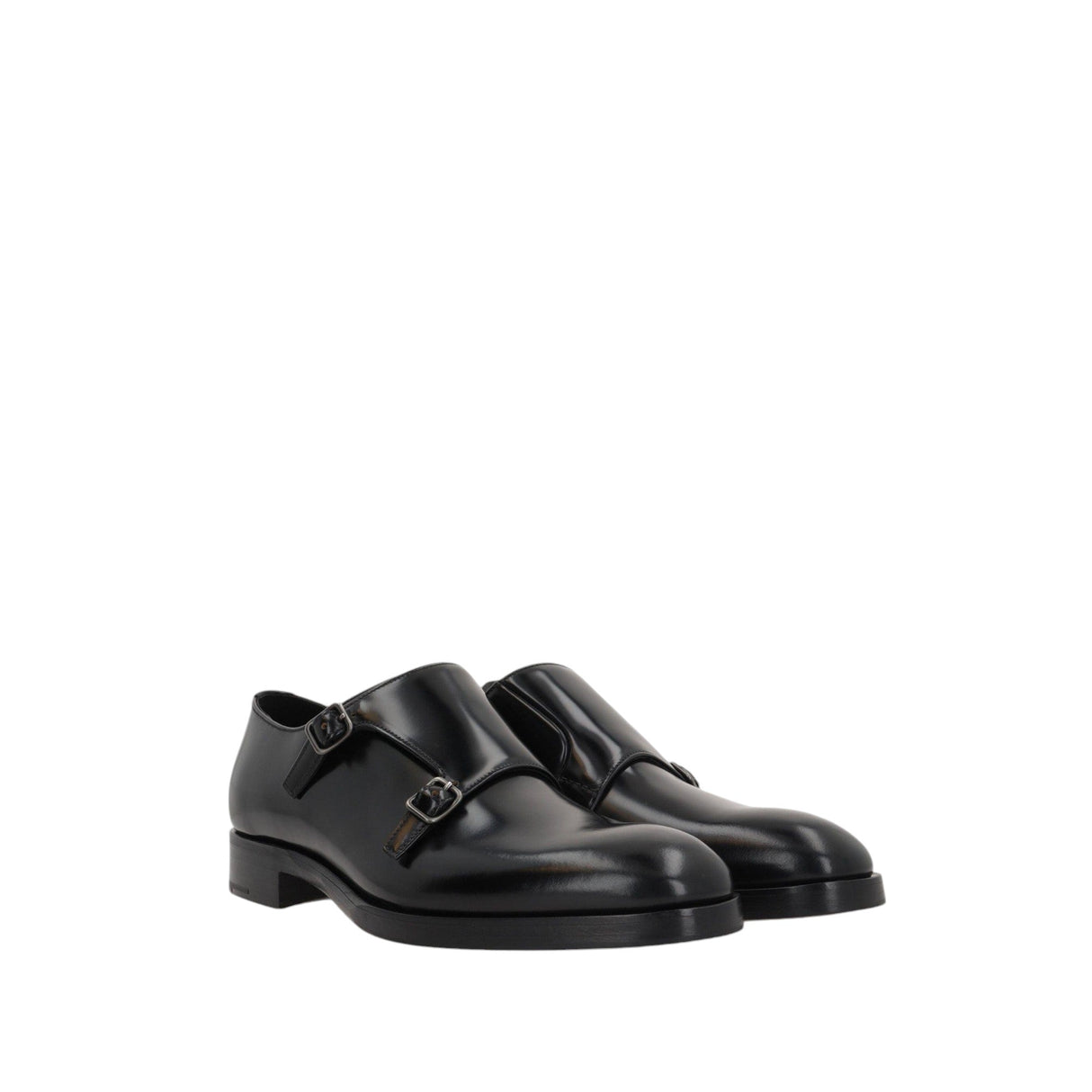 Polished Leather Monk-strap Shoes-PRADA-JOHN JULIA