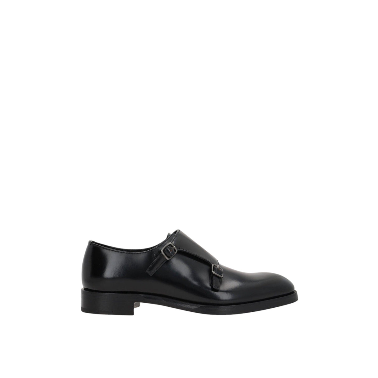 Polished Leather Monk-strap Shoes-PRADA-JOHN JULIA