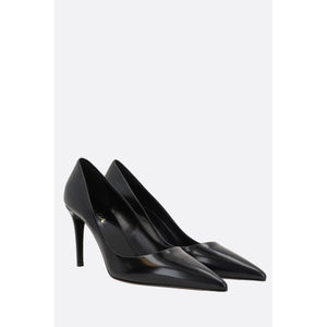 Polished Leather Pumps-PRADA-JOHN JULIA