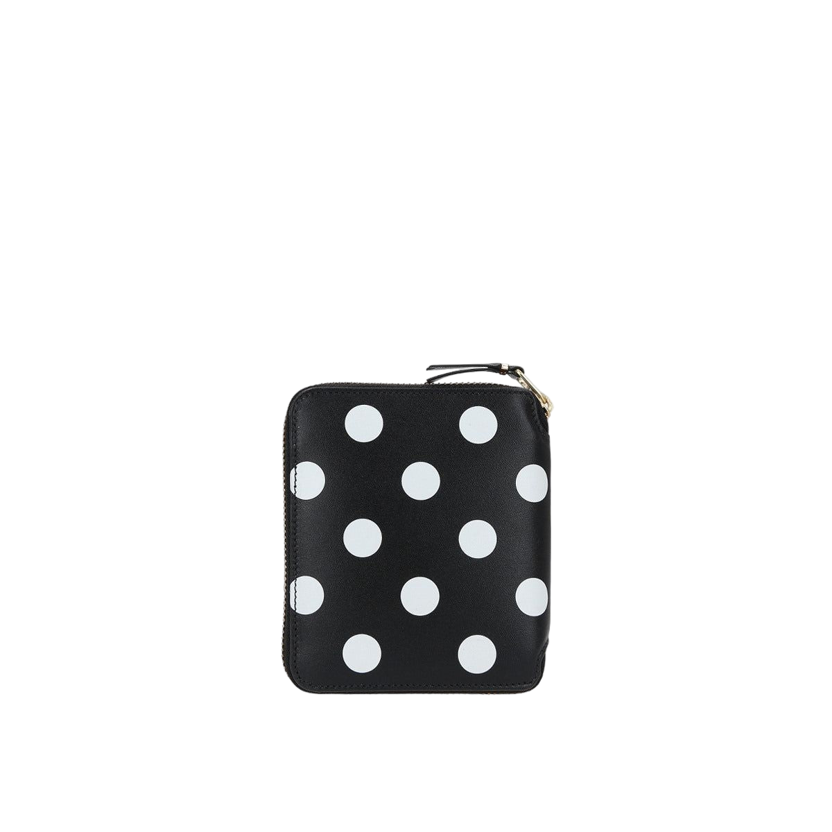 Polka Dot Print Smooth Leather Zip-Around Wallet-COMME des GARCONS WALLET-JOHN JULIA