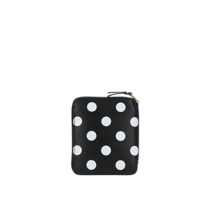 Polka Dot Print Smooth Leather Zip-Around Wallet-COMME des GARCONS WALLET-JOHN JULIA