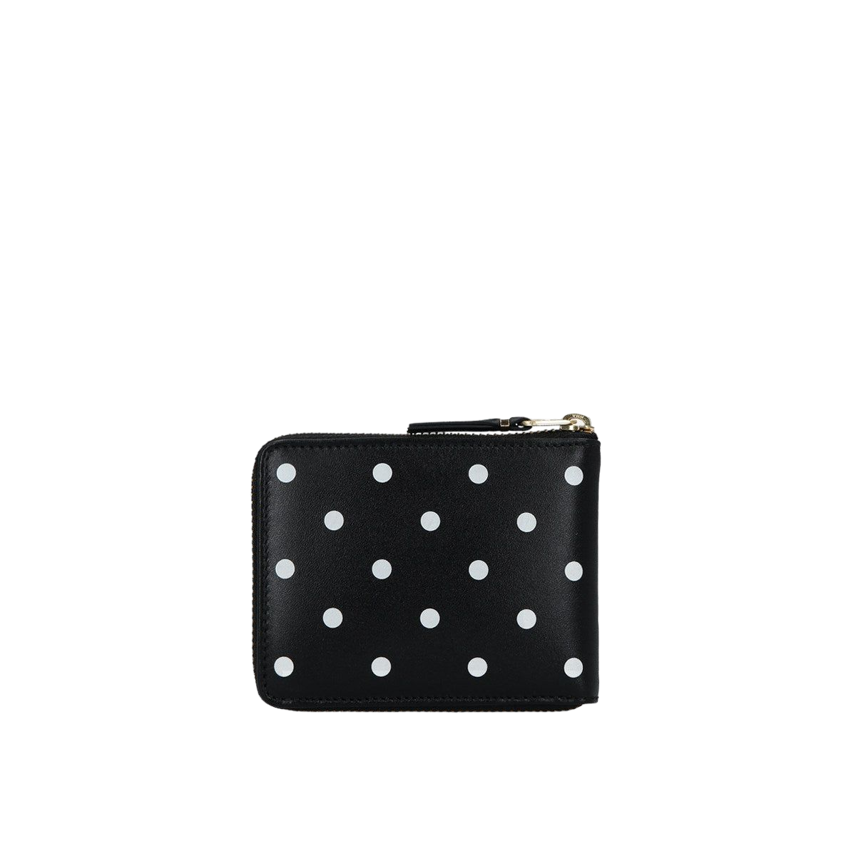 Polka Dots Printed Smooth Leather Zip-Around Wallet-COMME des GARCONS WALLET-JOHN JULIA