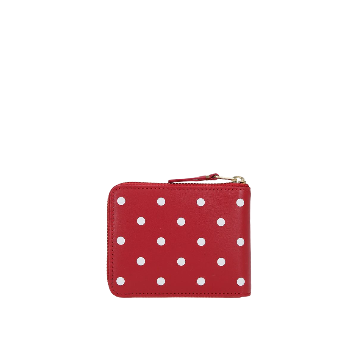 Polka Dots Printed Smooth Leather Zip-Around Wallet-COMME des GARCONS WALLET-JOHN JULIA