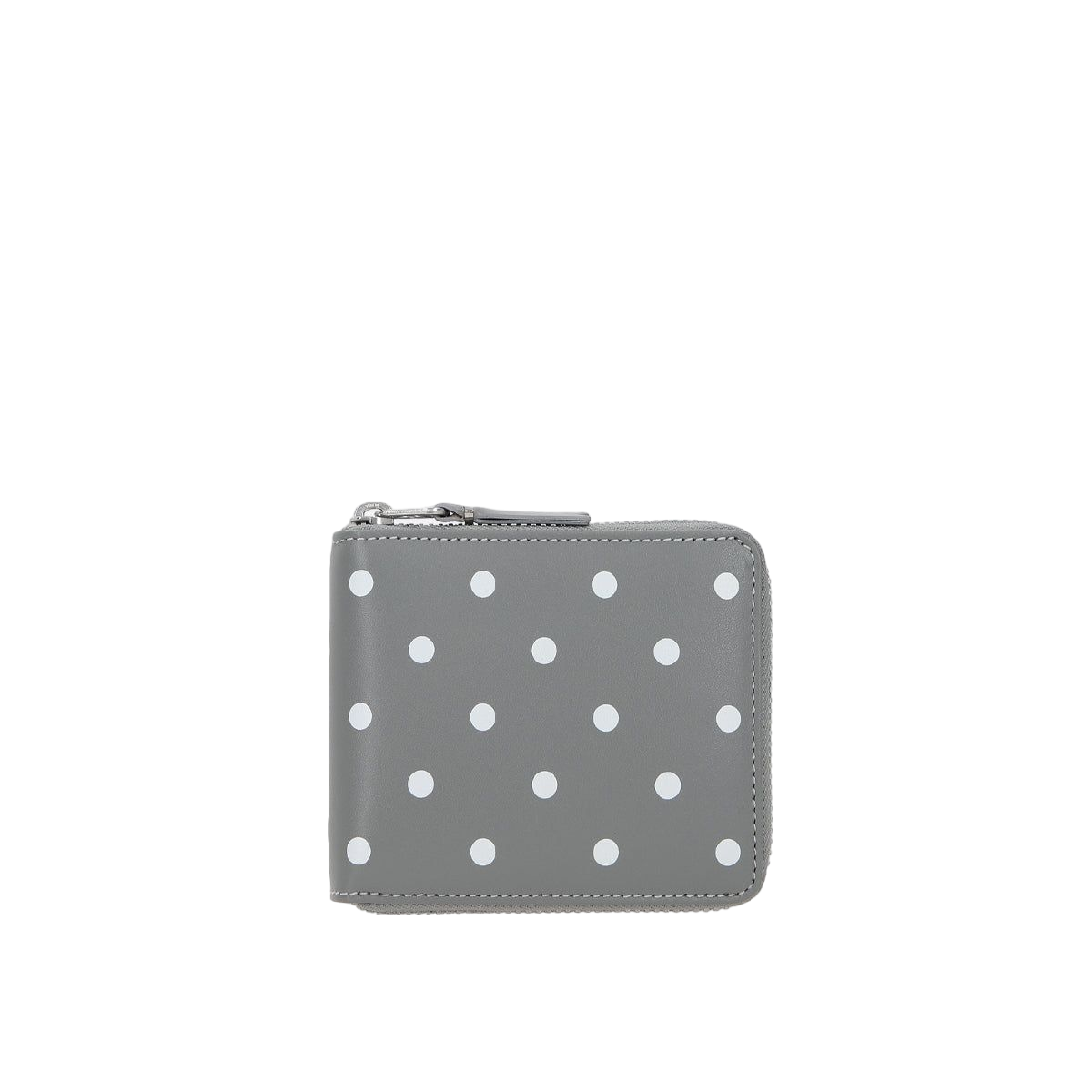 Polka Dots Printed Smooth Leather Zip-Around Wallet-COMME des GARCONS WALLET-JOHN JULIA