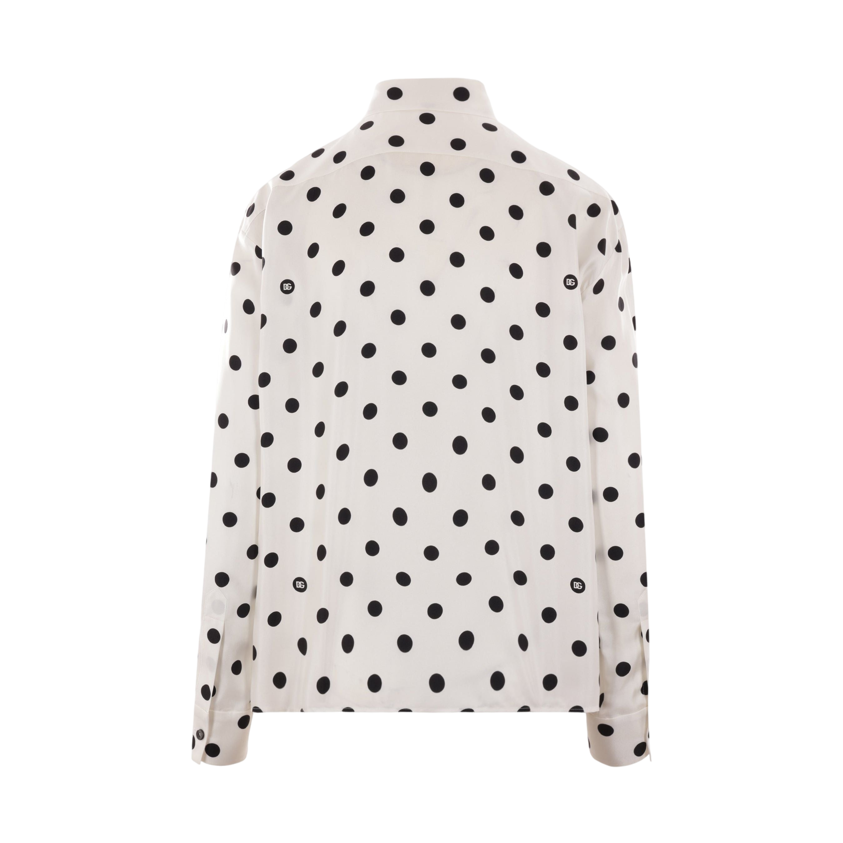 Polka-dot Print Twill Shirt-DOLCE & GABBANA-JOHN JULIA