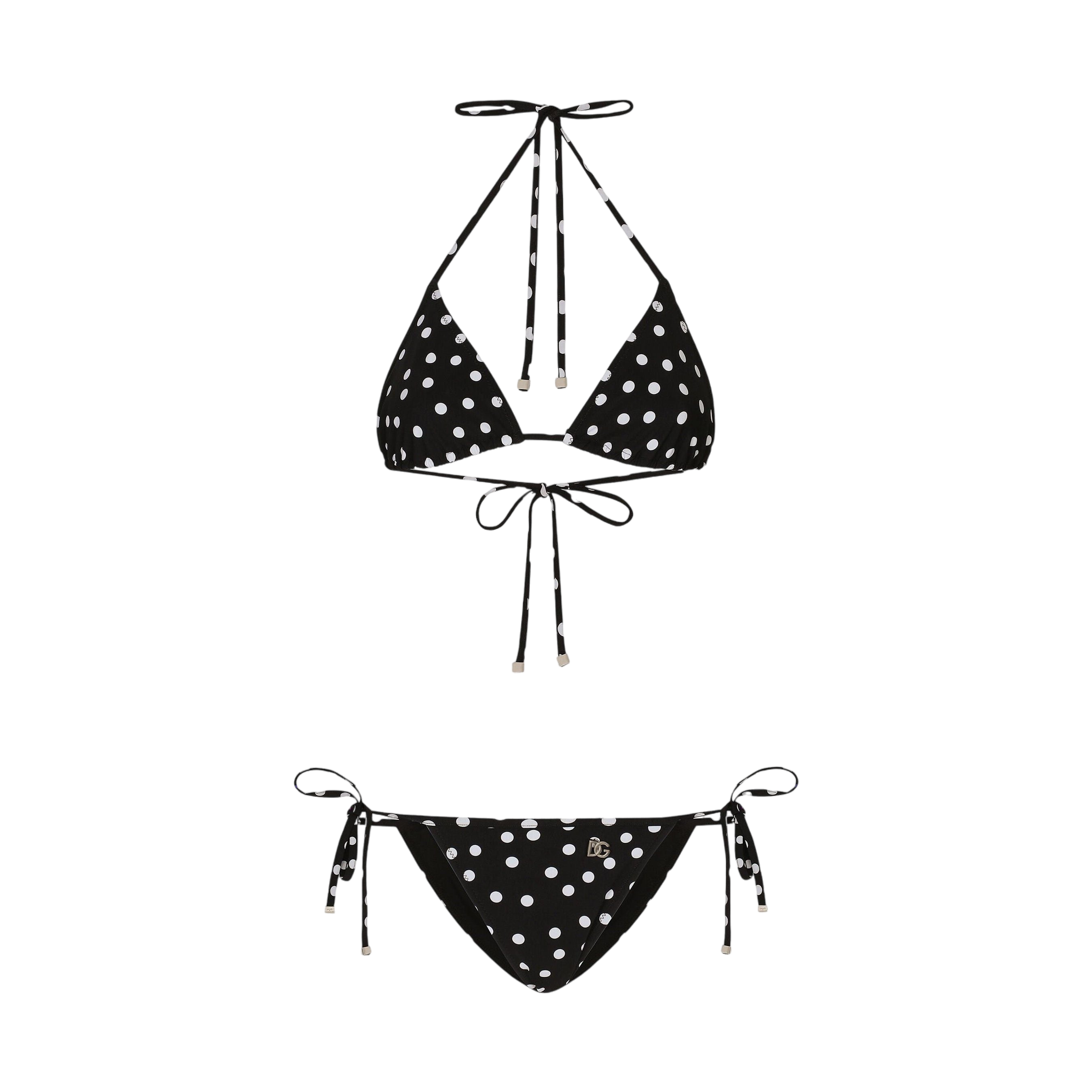 Polka-dot Printed Lycra Bikini-DOLCE & GABBANA-JOHN JULIA