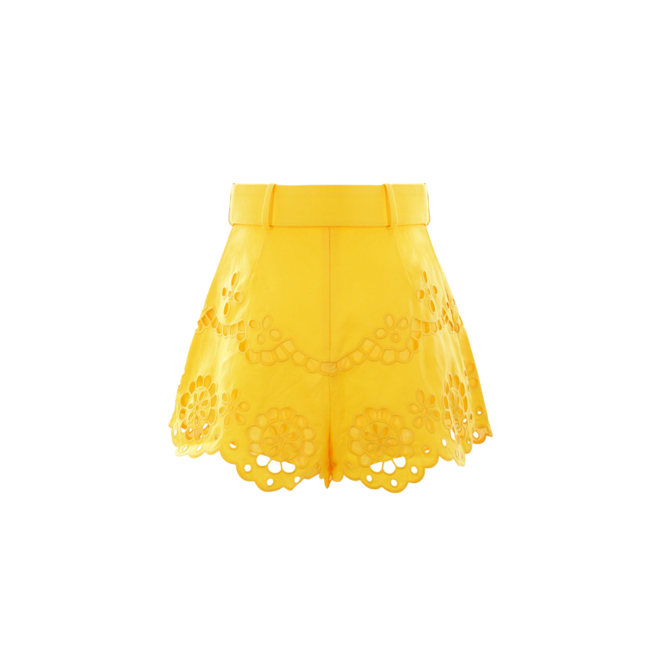 Pop Embroidered Linen Shorts-ZIMMERMANN-JOHN JULIA