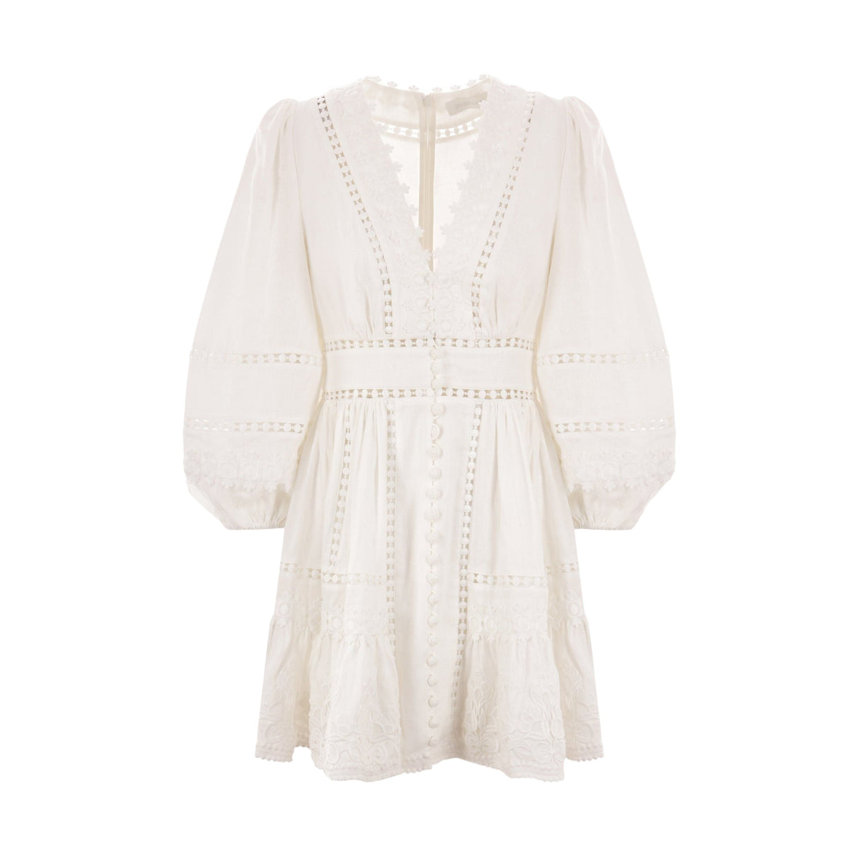 Pop Linen Minidress-ZIMMERMANN-JOHN JULIA