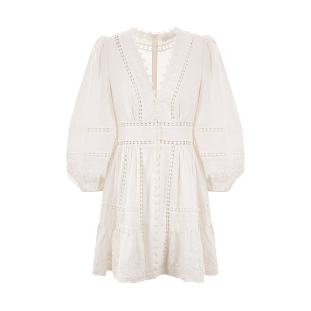 Pop Linen Minidress-ZIMMERMANN-JOHN JULIA