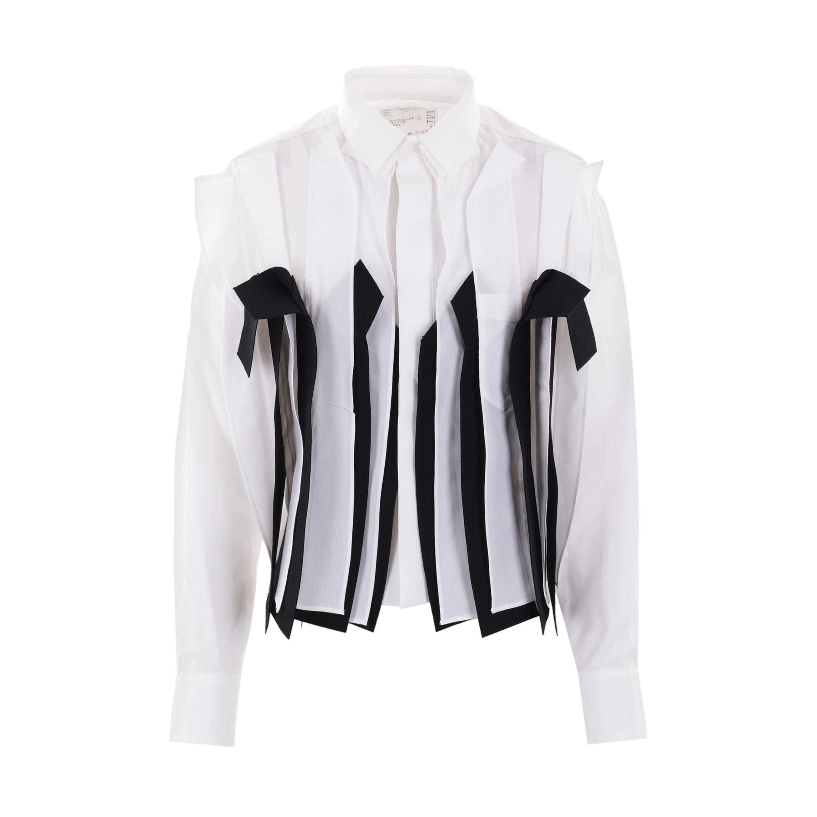 Poplin Cropped Shirt-SACAI-JOHN JULIA