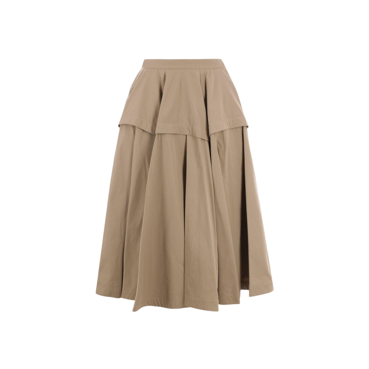 Poplin Round Skirt-BOTTEGA VENETA-JOHN JULIA