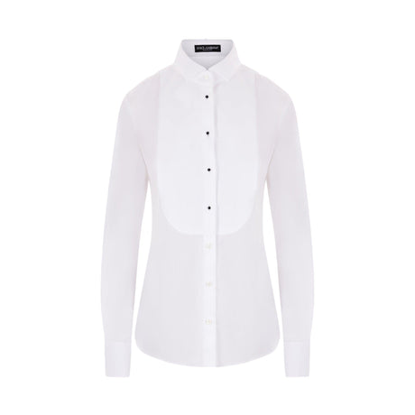 Poplin Shirt With Piquet Bib-EDEN PARK-JOHN JULIA