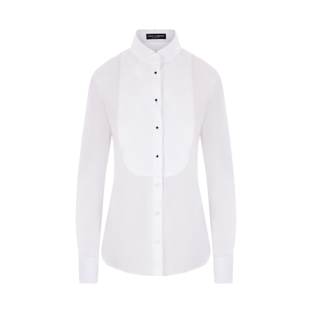 Poplin Shirt With Piquet Bib-EDEN PARK-JOHN JULIA