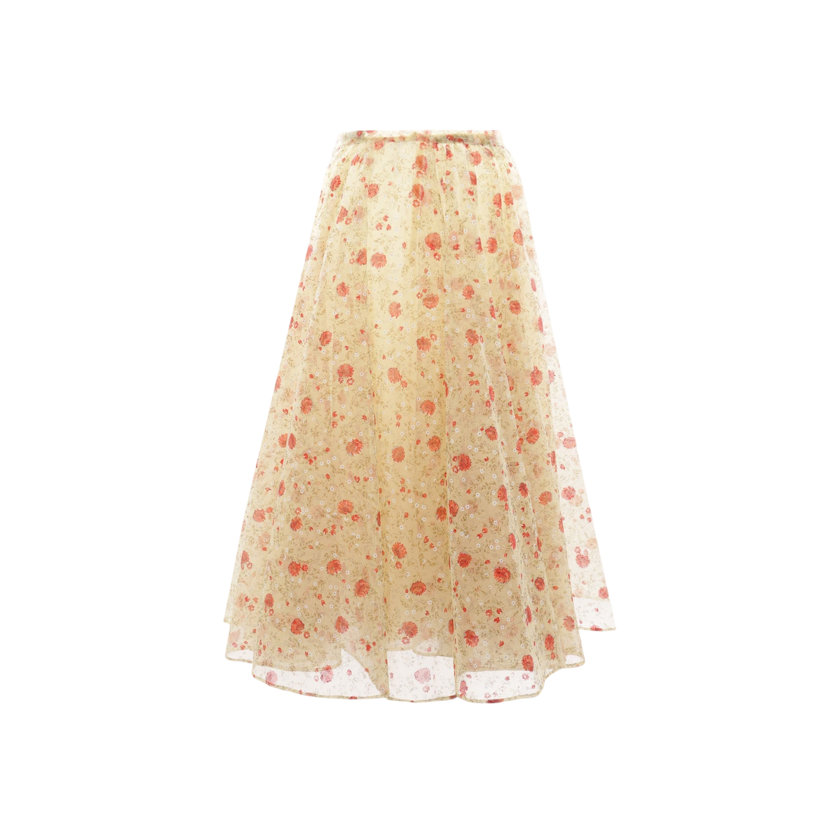 Poppy Print Circle Skirt-PRADA-JOHN JULIA