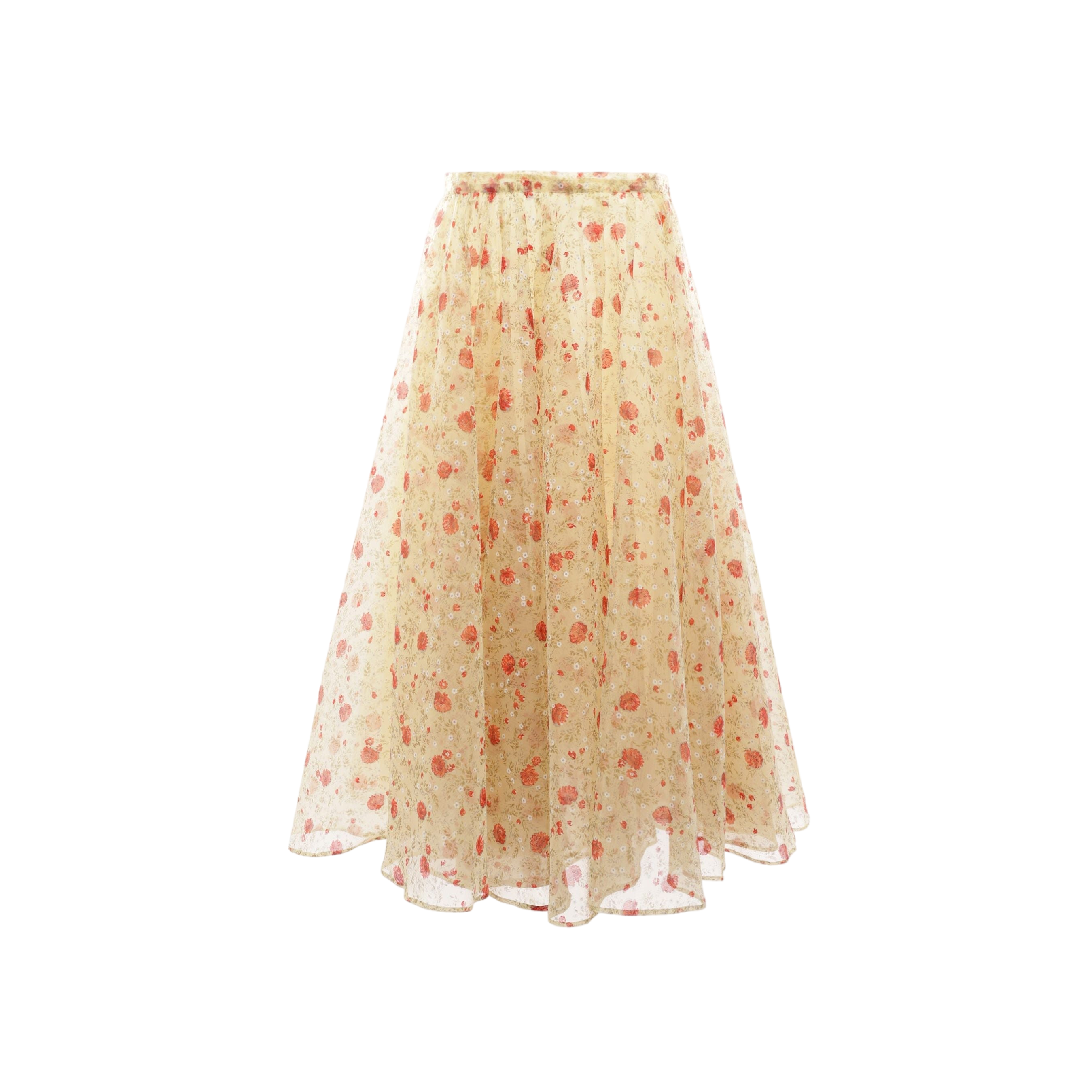 Poppy Print Circle Skirt-PRADA-JOHN JULIA