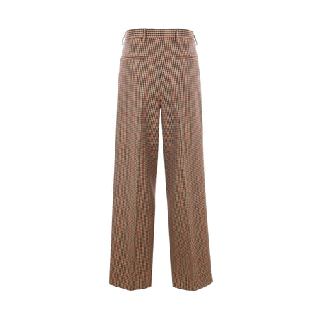 Porter Check Wool Trousers-DRIES VAN NOTEN-JOHN JULIA