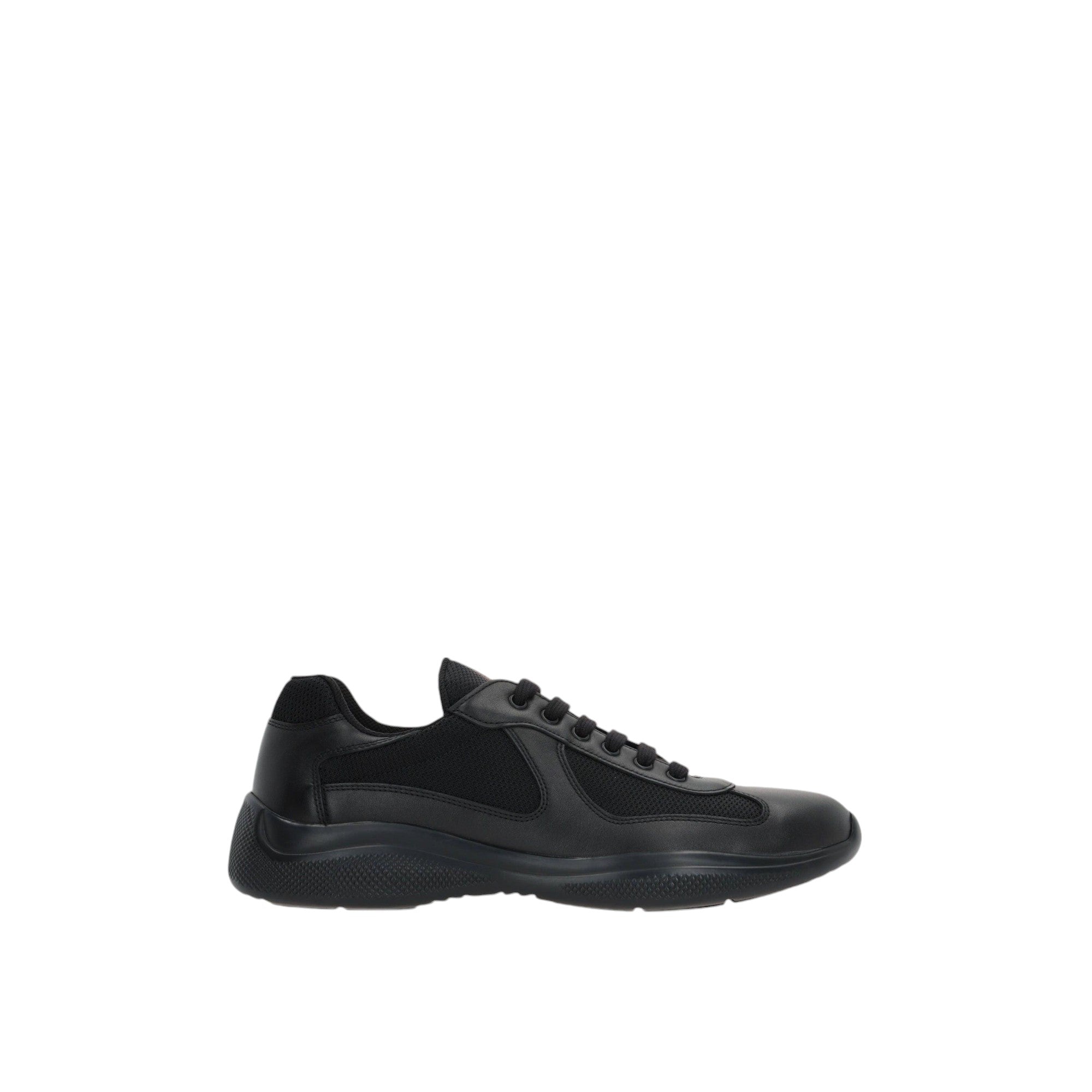 Americas Cup Smooth Leather Mesh Sneakers-PRADA-JOHN JULIA