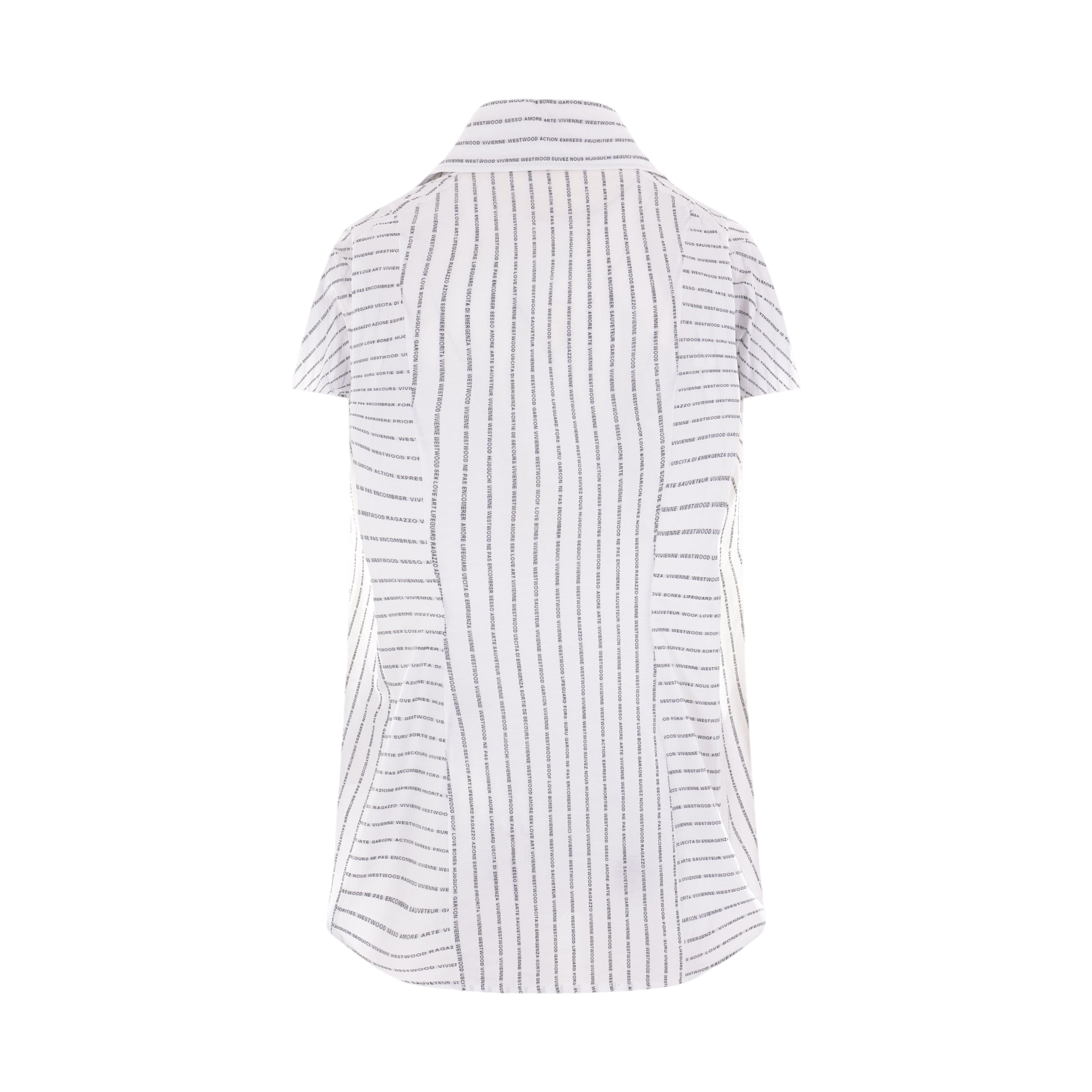 Printed Poplin Short-sleeved Shirt-VIVIENNE WESTWOOD-JOHN JULIA