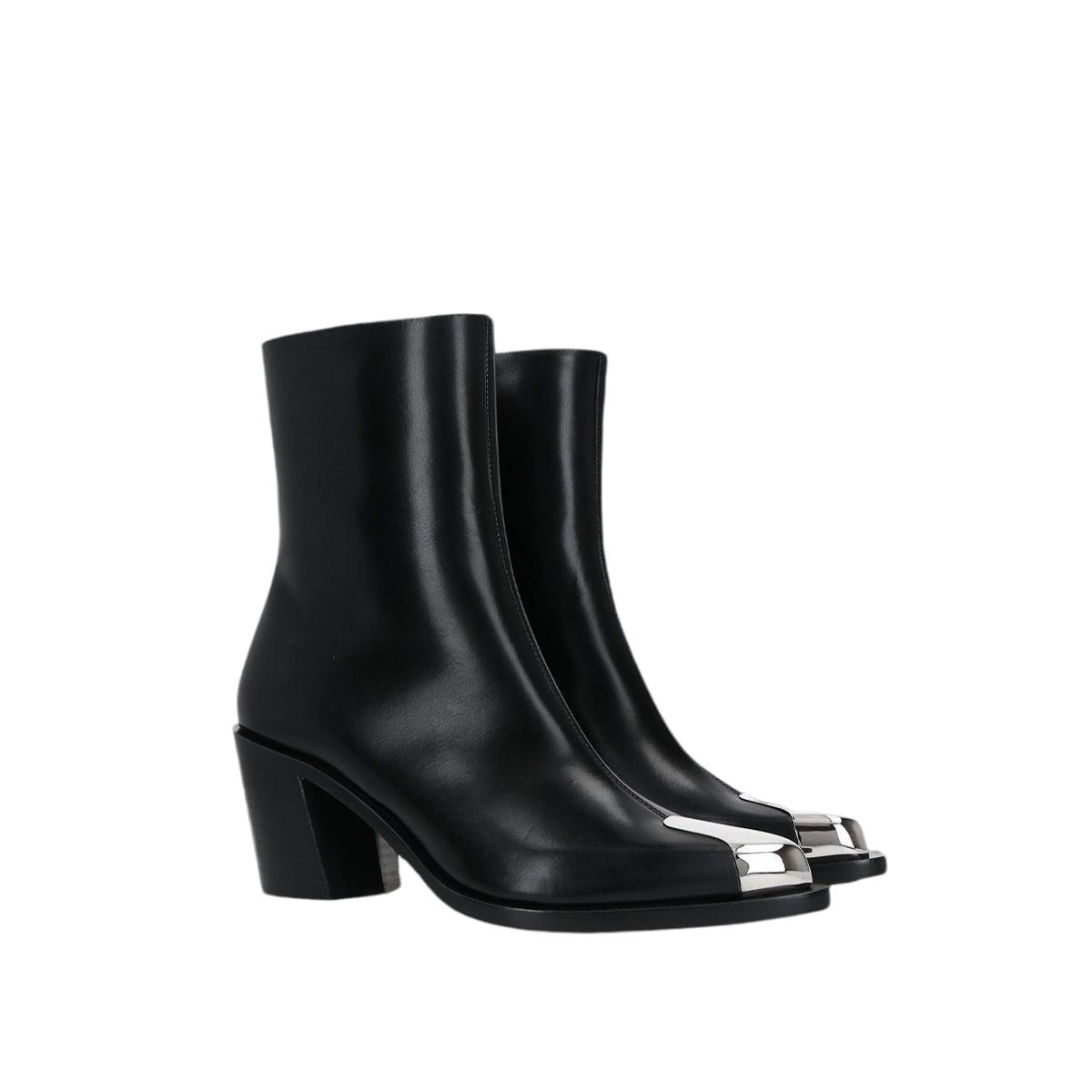 Punk Smooth Leather Western Boots-ALEXANDER MCQUEEN-JOHN JULIA