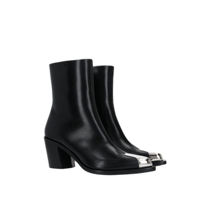 Punk Smooth Leather Western Boots-ALEXANDER MCQUEEN-JOHN JULIA