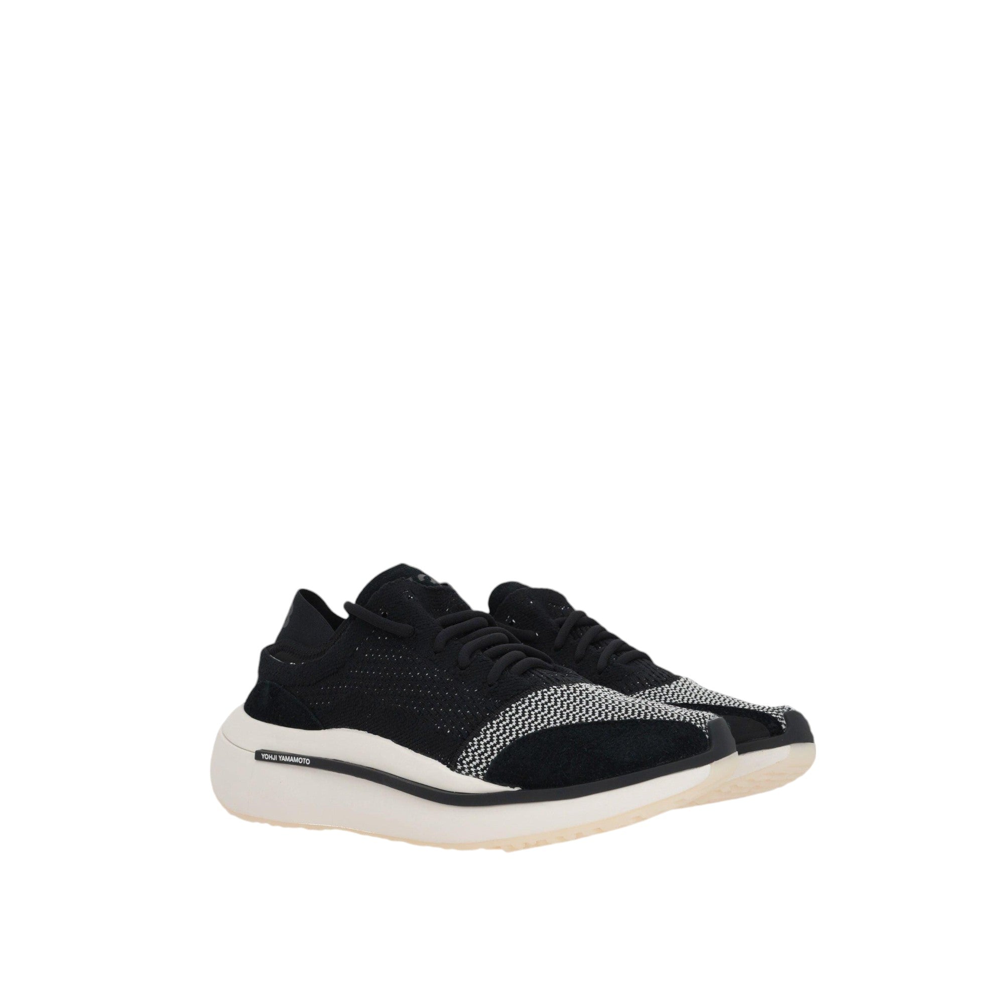 Qisan Technical Knit And Suede Sneakers-Y-3-JOHN JULIA