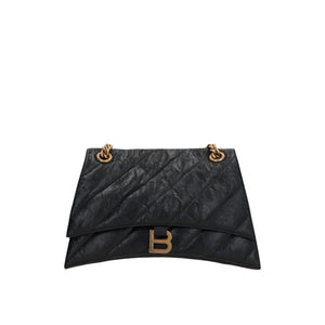 Quilted Crush Leather Shoulder Bag-BALENCIAGA-JOHN JULIA