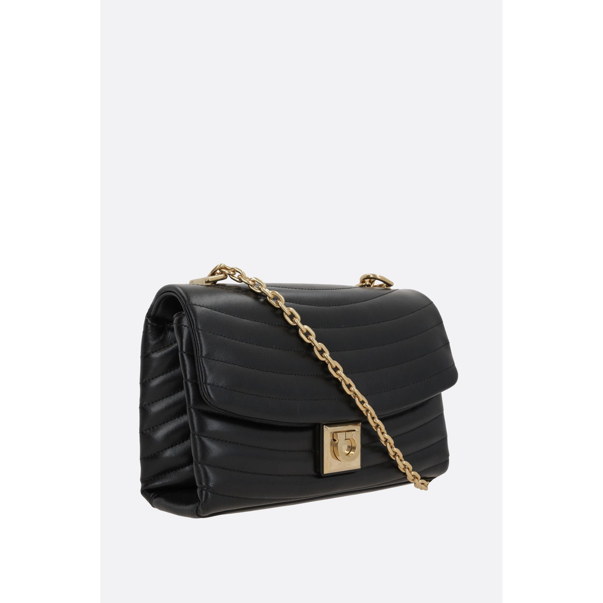 Quilted Leather Medium Shoulder Bag-FERRAGAMO-JOHN JULIA