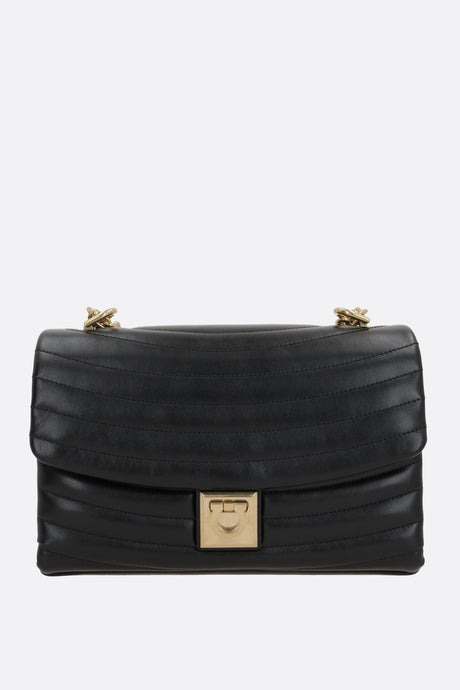 Quilted Leather Medium Shoulder Bag-FERRAGAMO-JOHN JULIA