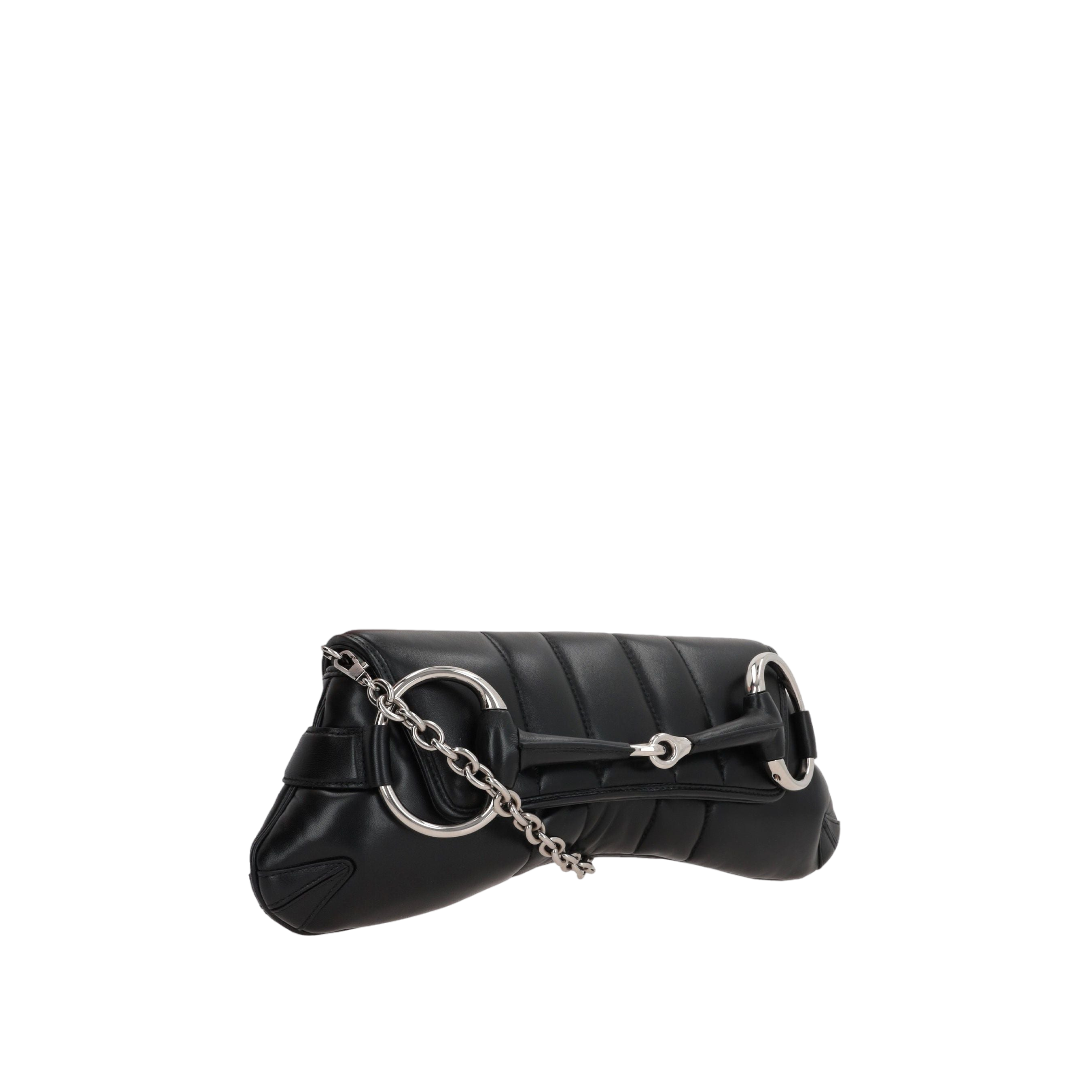 Quilted Nappa Horsebit Chain Small Shoulder Bag-GUCCI-JOHN JULIA