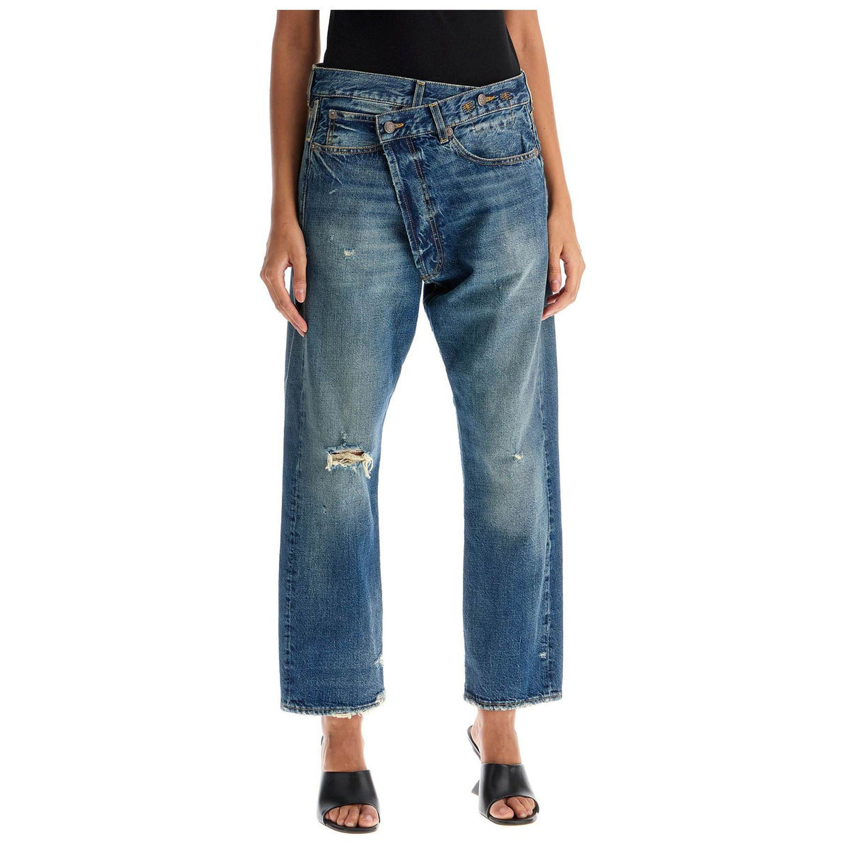 Cotton Crossover Denim Jeans