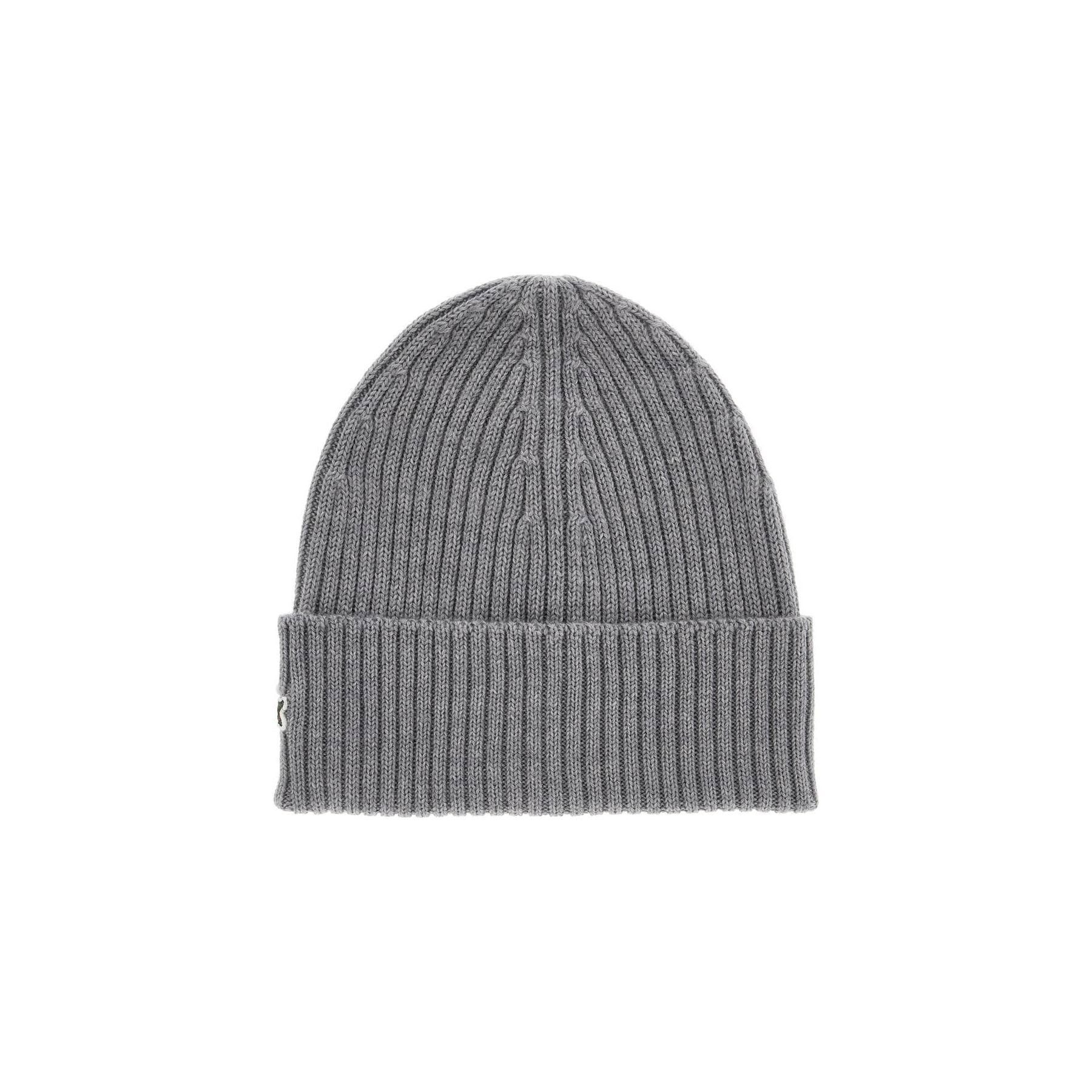 Ribbed Wool Beanie Hat