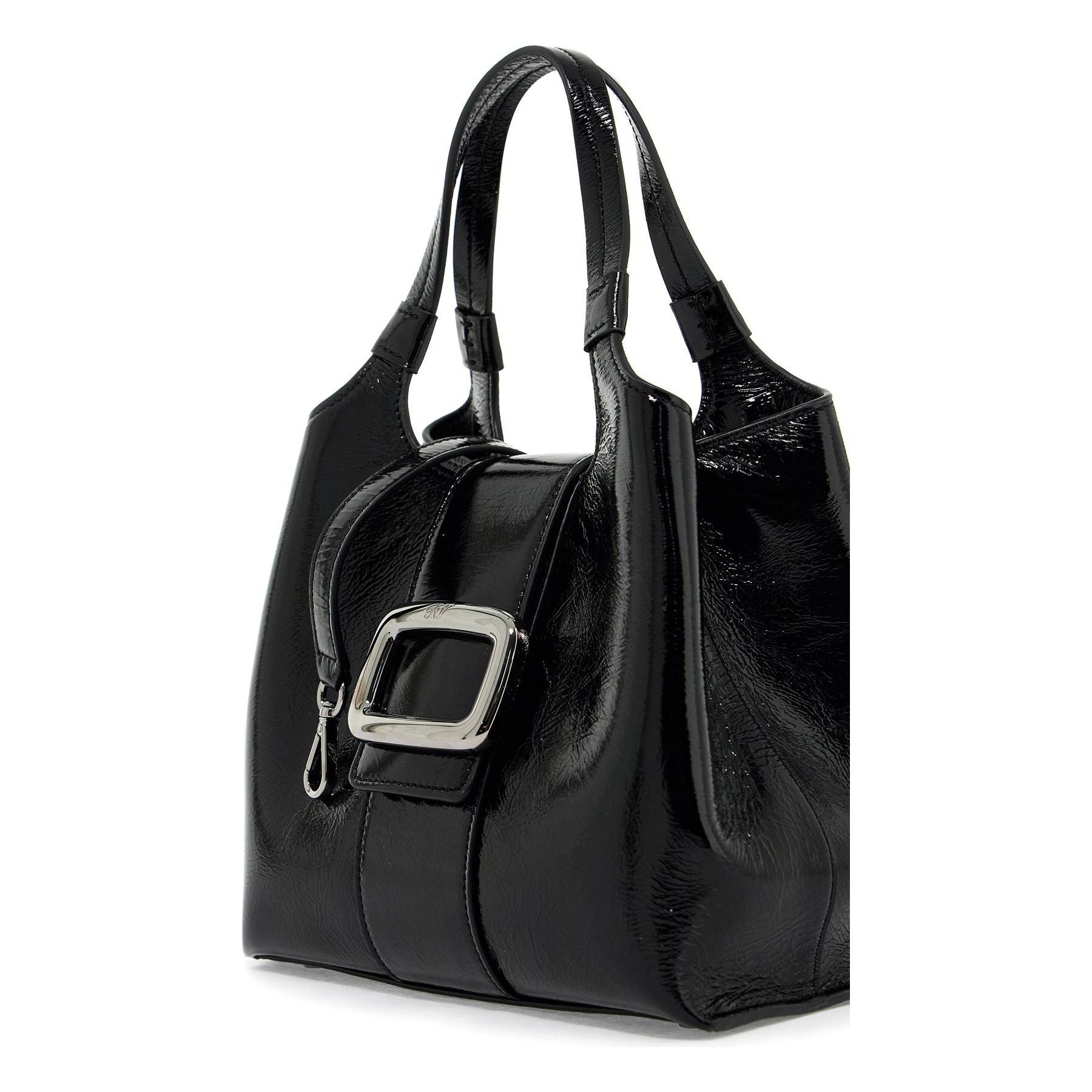 Grand Choc Mini Crinkled Leather Top-Handle Bag