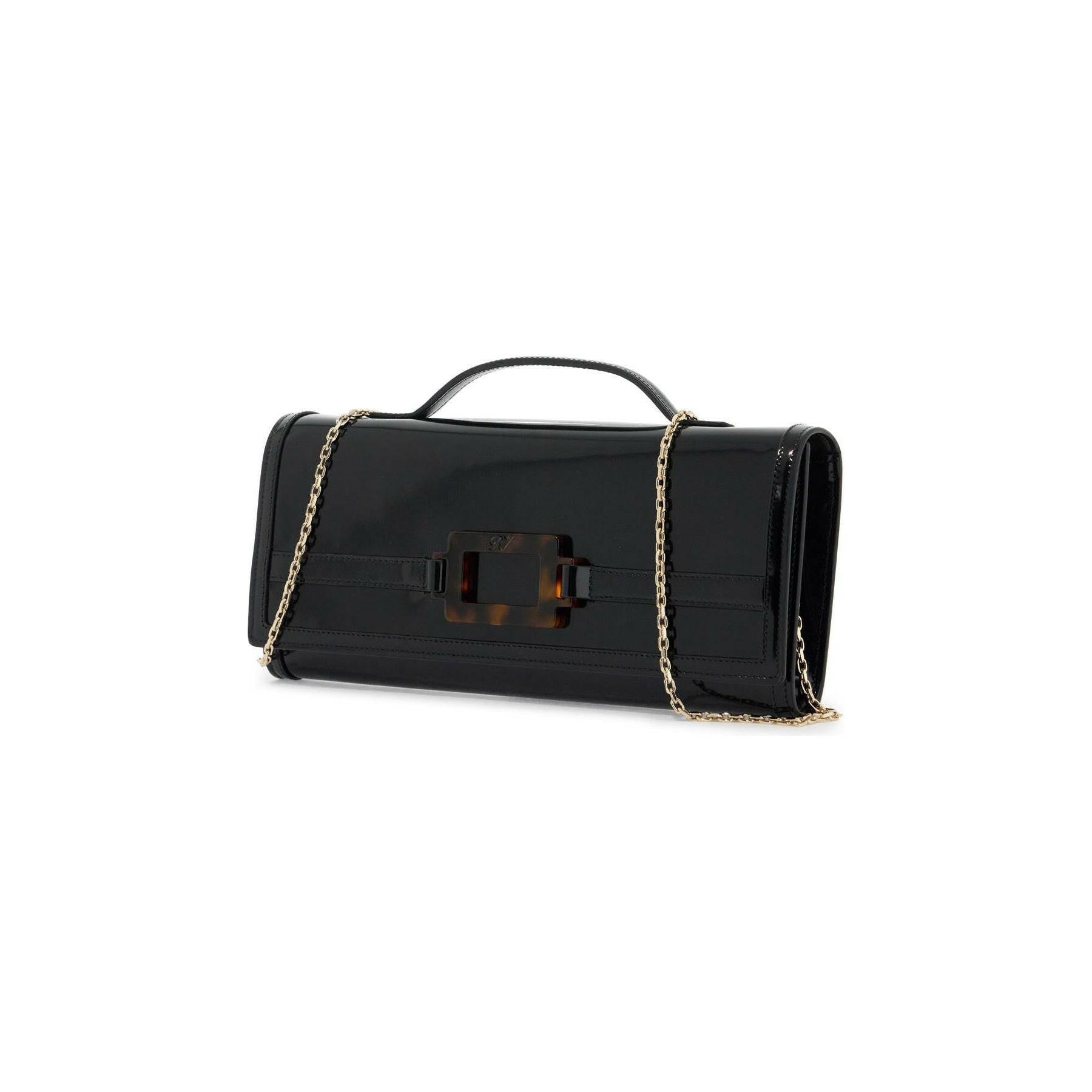 Leather Belle Vivier Clutch Bag.
