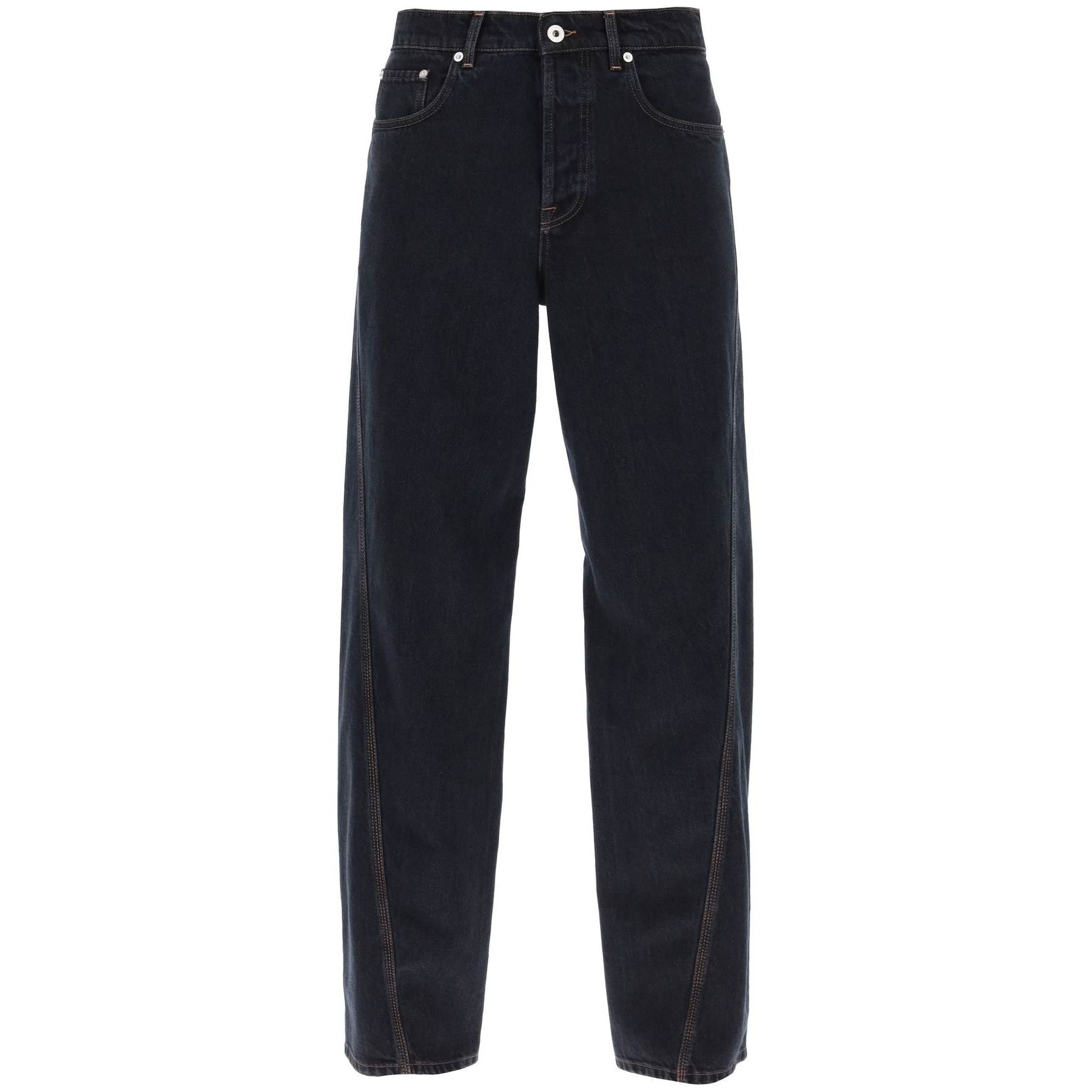 Baggy Jeans With Twisted Seams