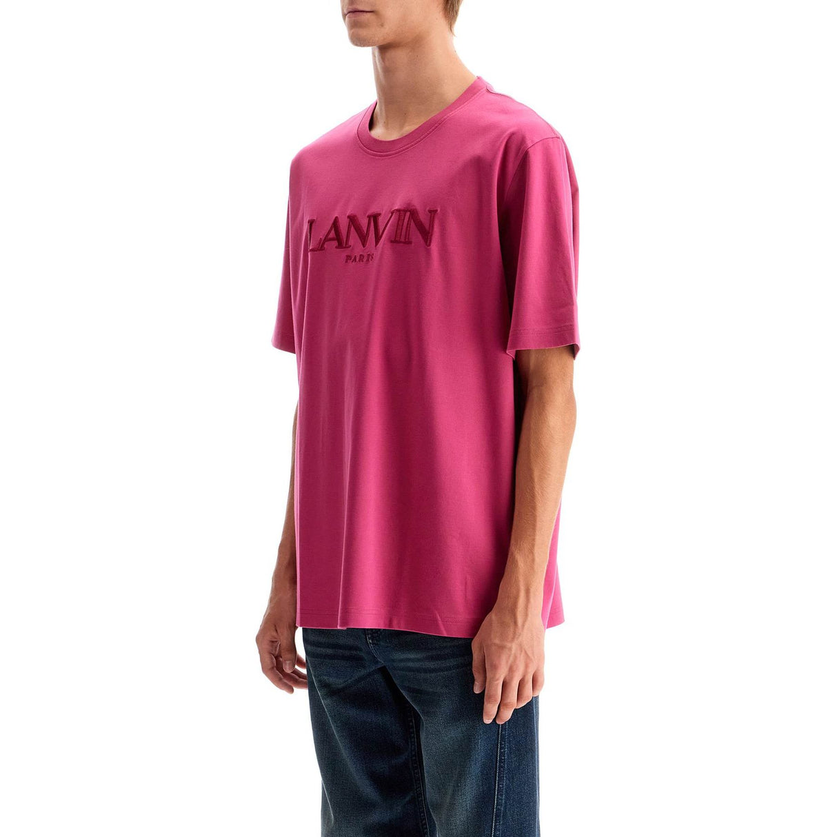 LANVIN-Embroidered Logo T-Shirt -JOHN JULIA.