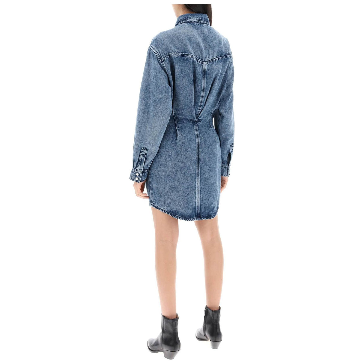 Liliko Denim Shirt Mini Dress