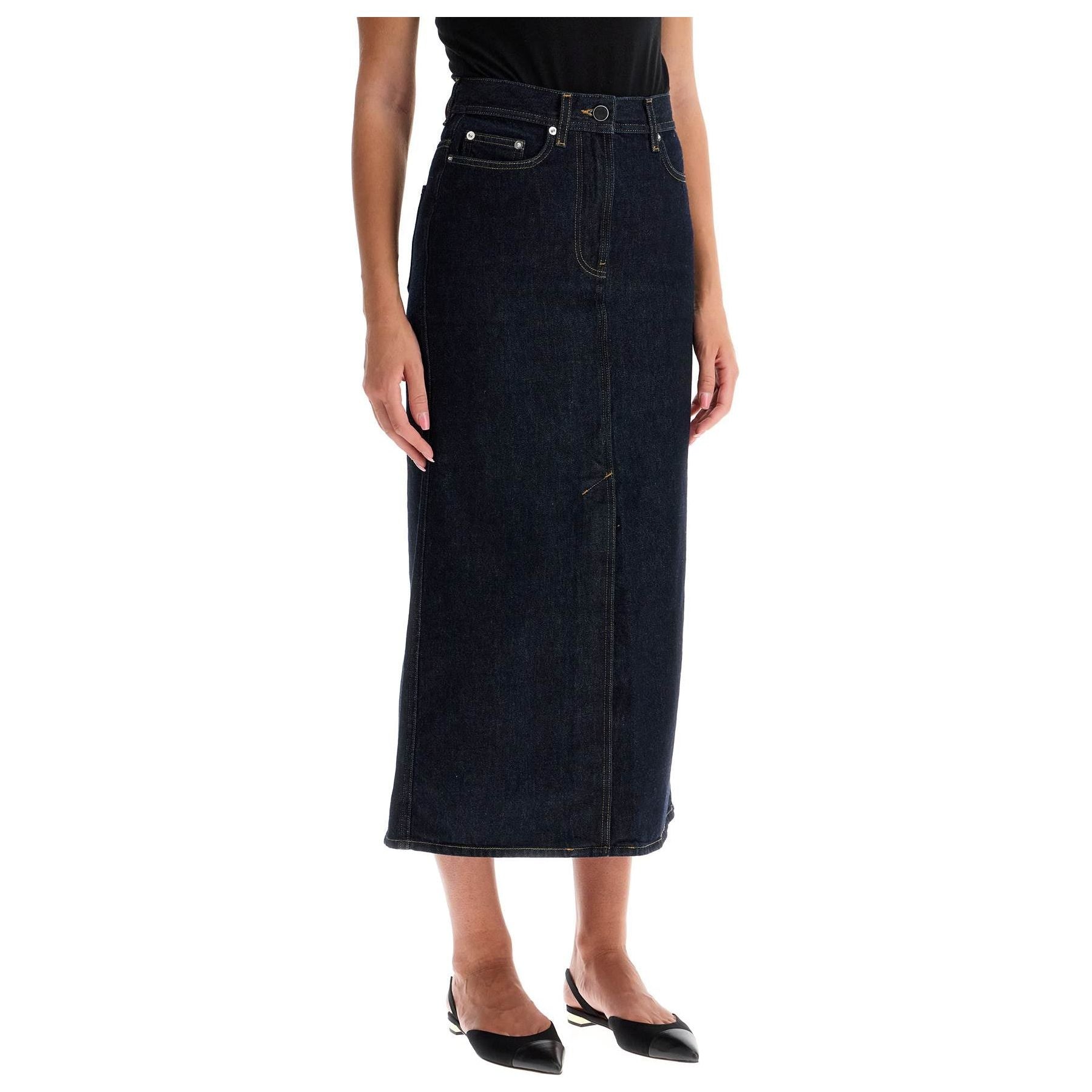 Organic Denim Midi Skirt Rona