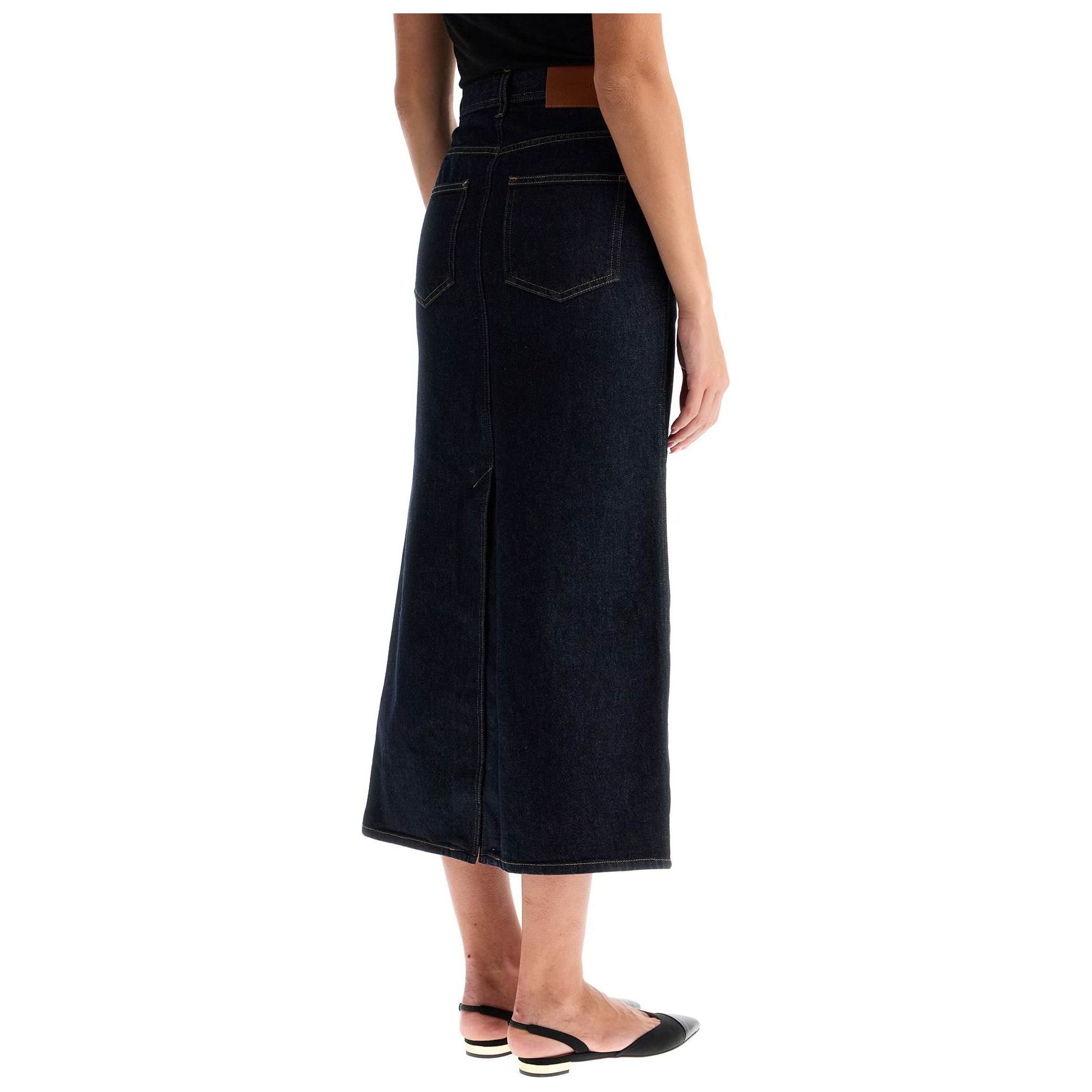 Organic Denim Midi Skirt Rona