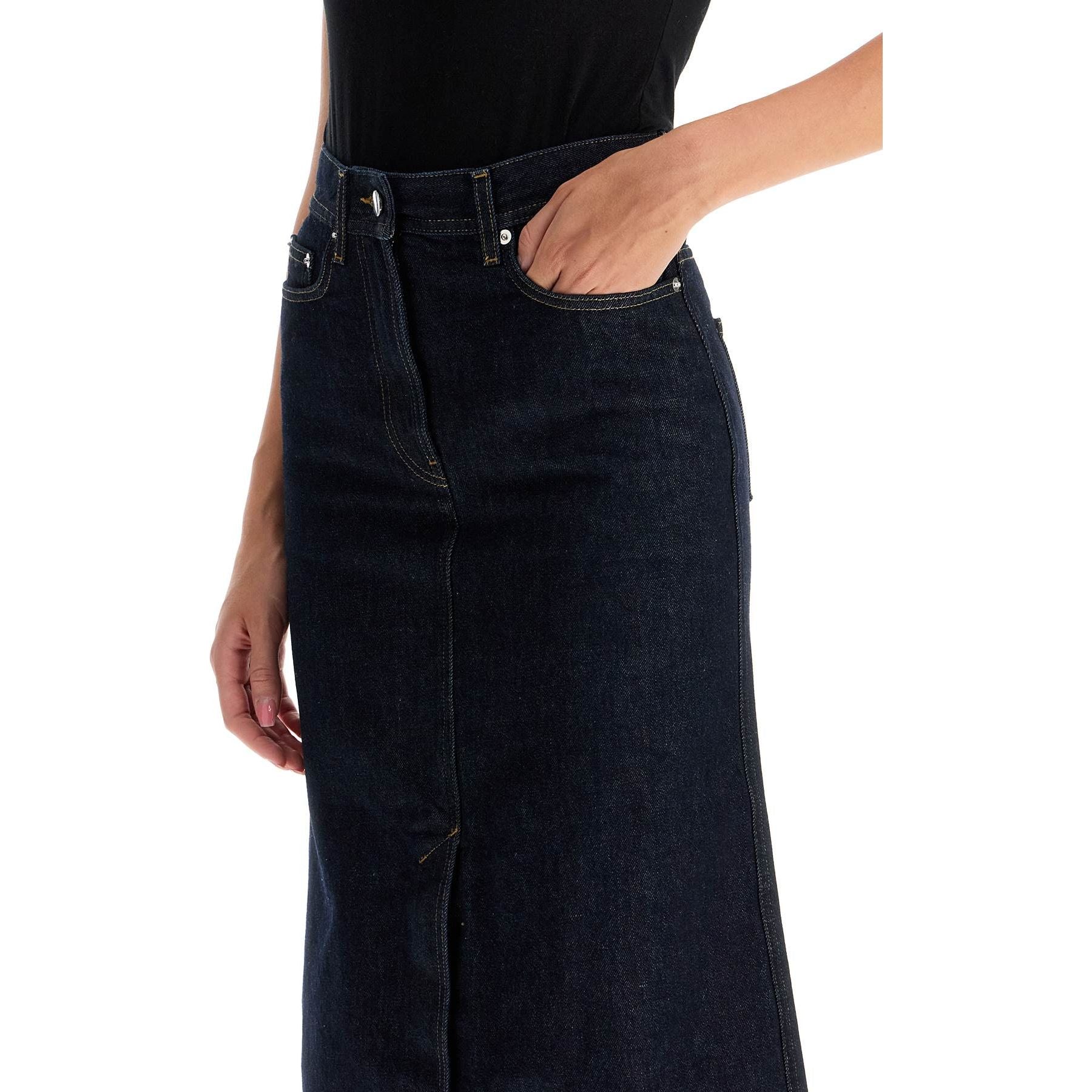 Organic Denim Midi Skirt Rona