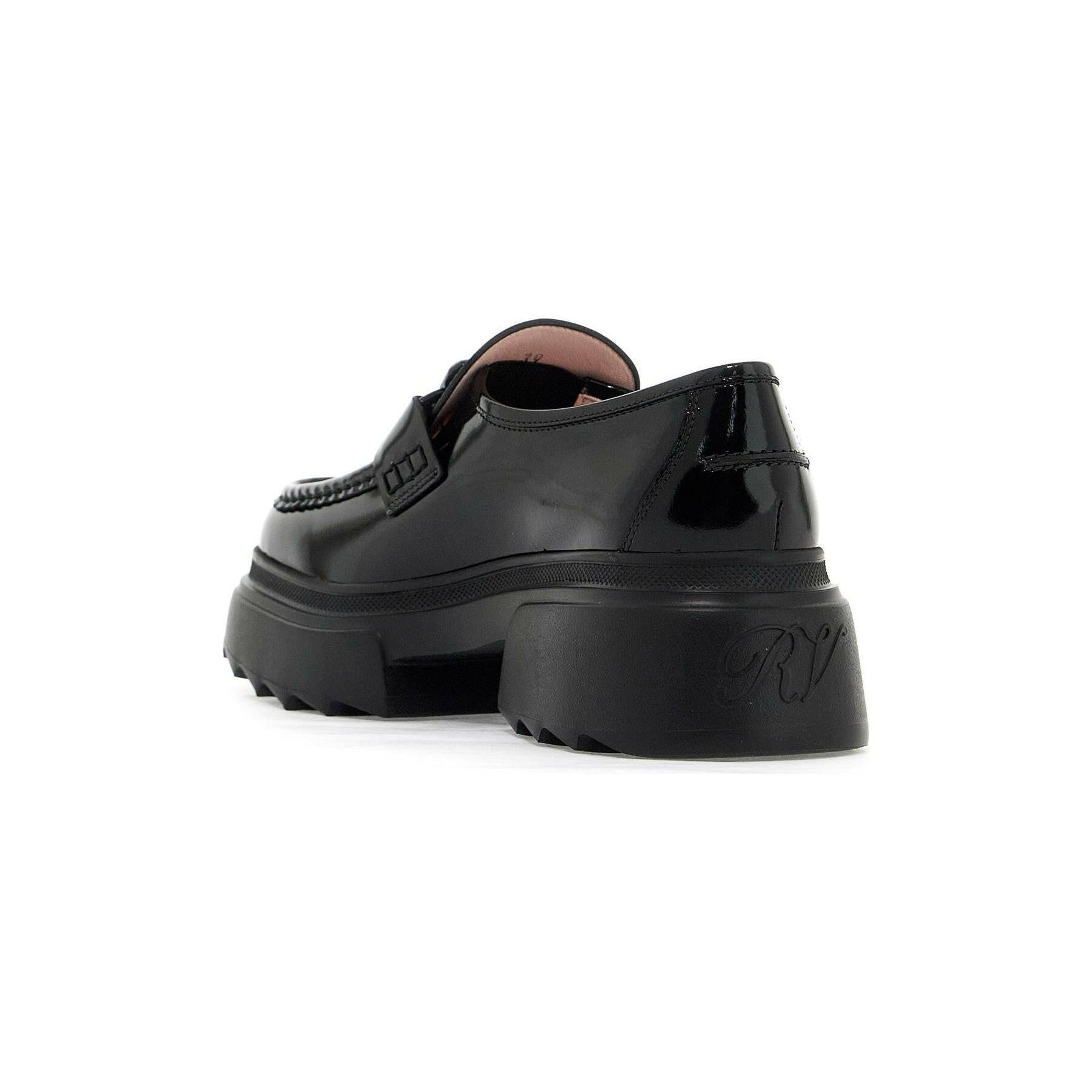 Patent Leather Wallaviv Strass Buckle Loafers.