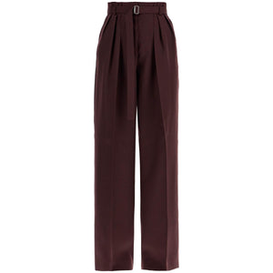 Belted High-Waisted Trousers