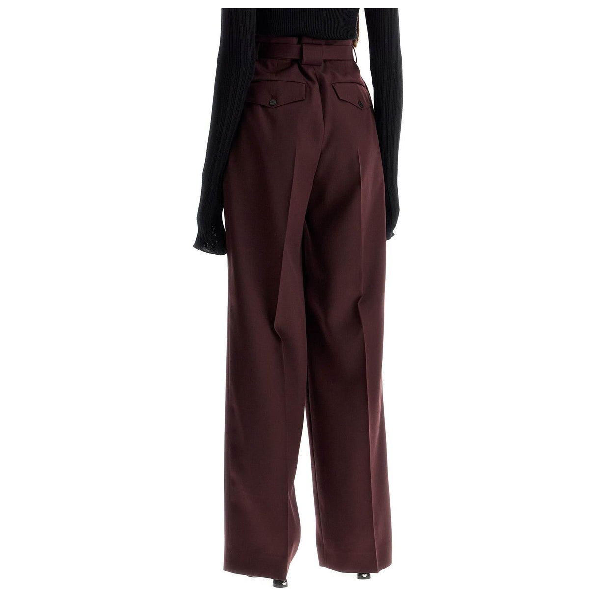 Belted High-Waisted Trousers